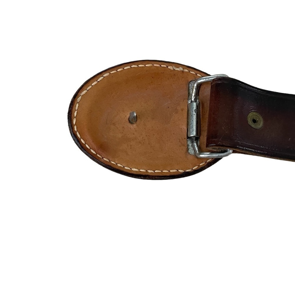 Handmade Hand Tooled Brown Leather Belt Horses Extra Small - Picture 12 of 12